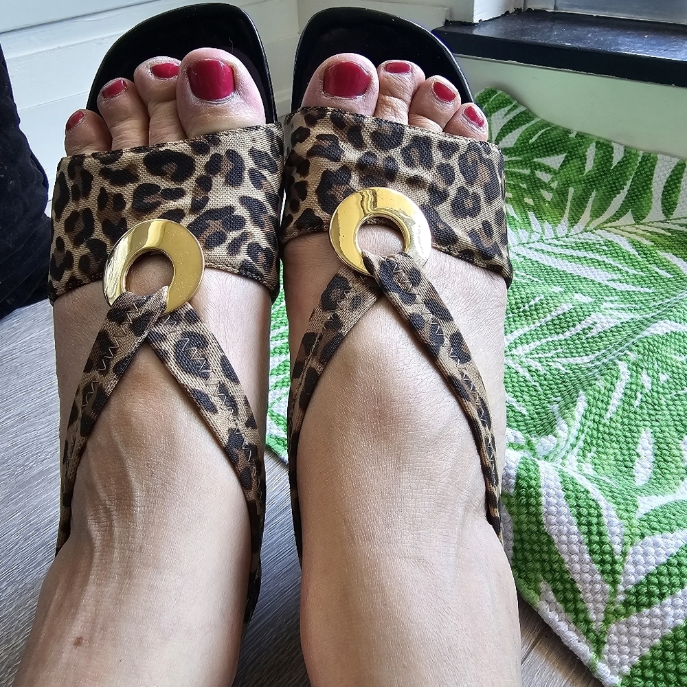 J.Renee Women's Meera Wedge Sandal Leopard